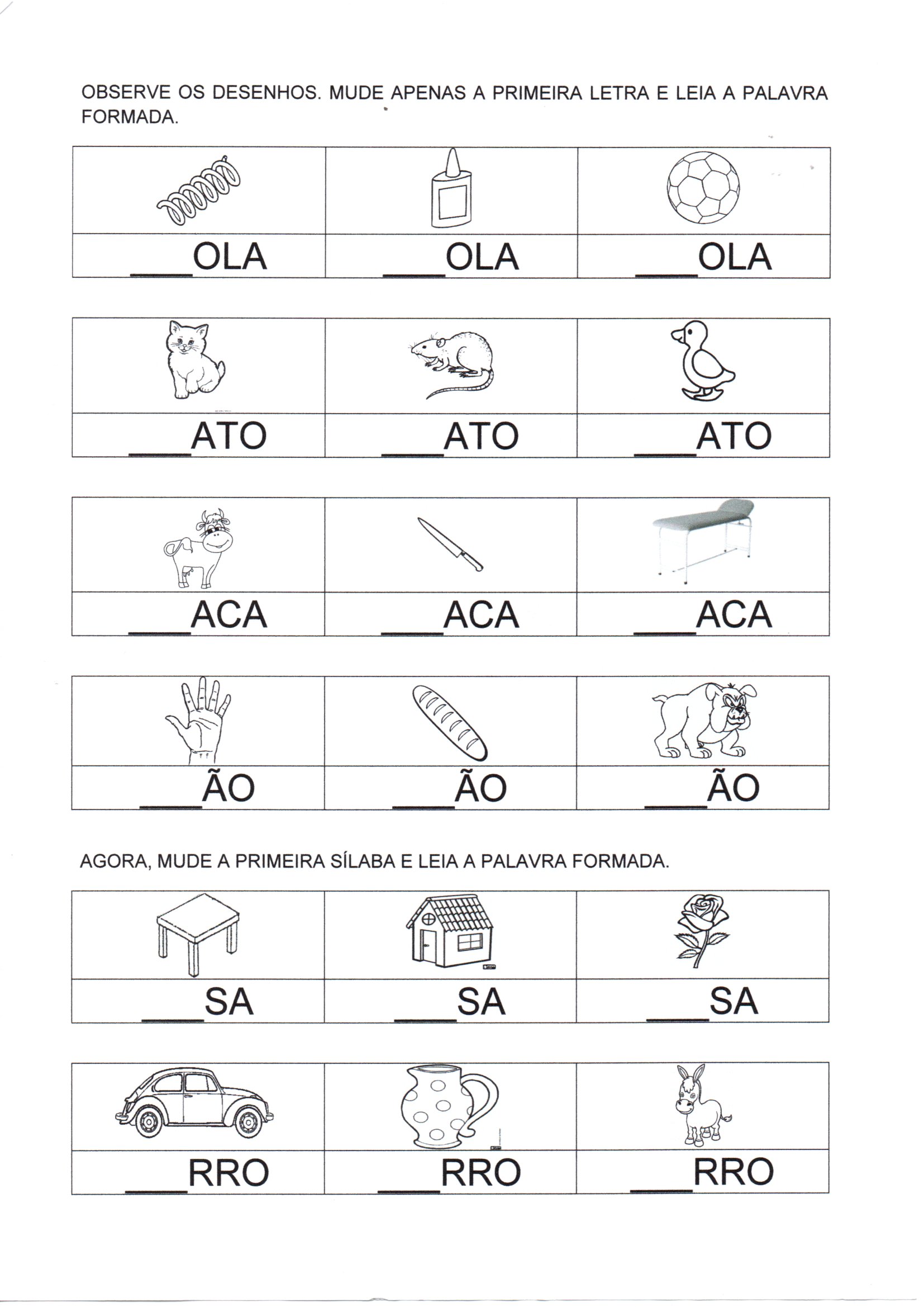 Figuras Para Completar A Letra Inicial · Alfabetização Blog 5929