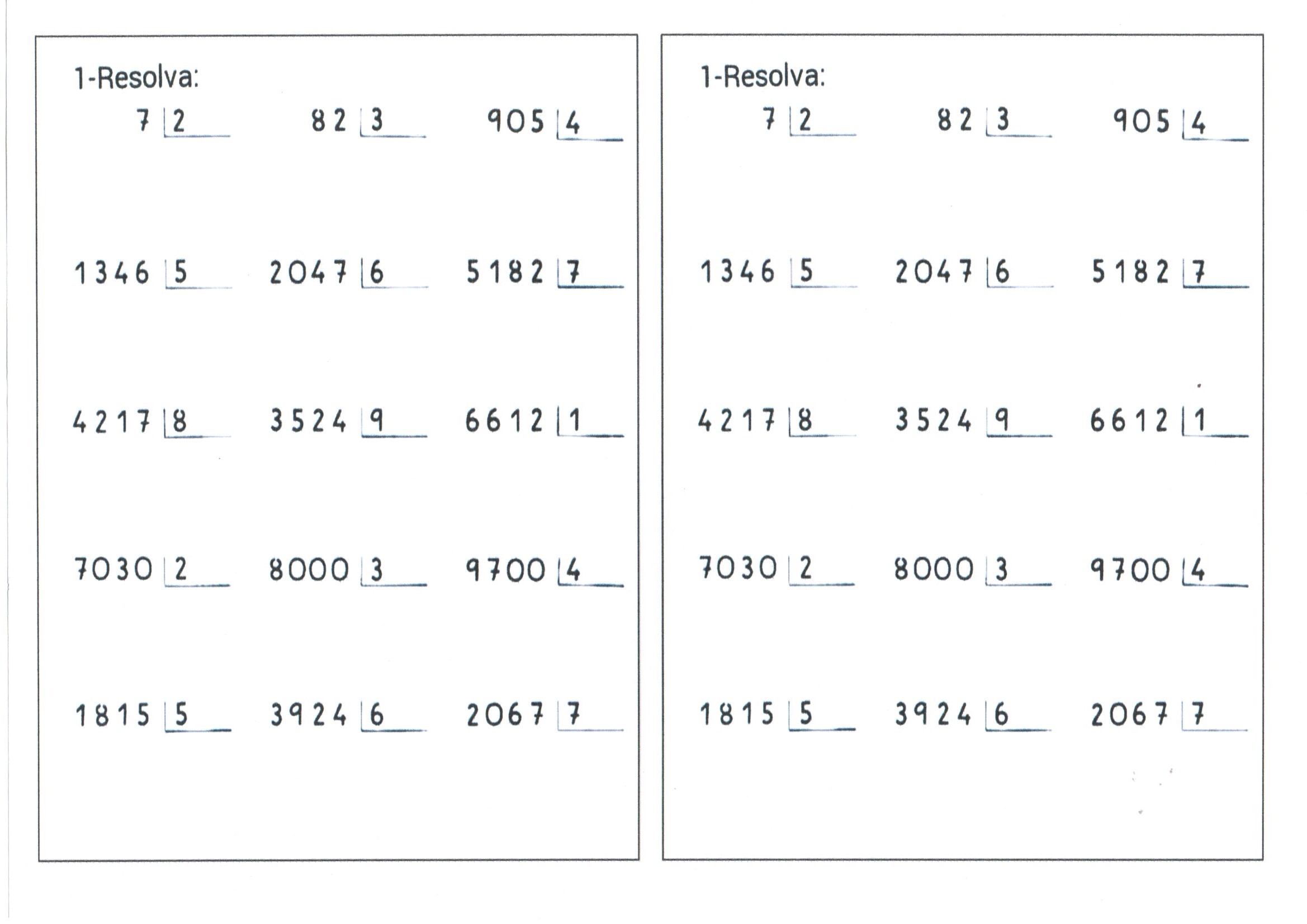 💖Conta de Divisão pronta para resolver · Alfabetização Blog