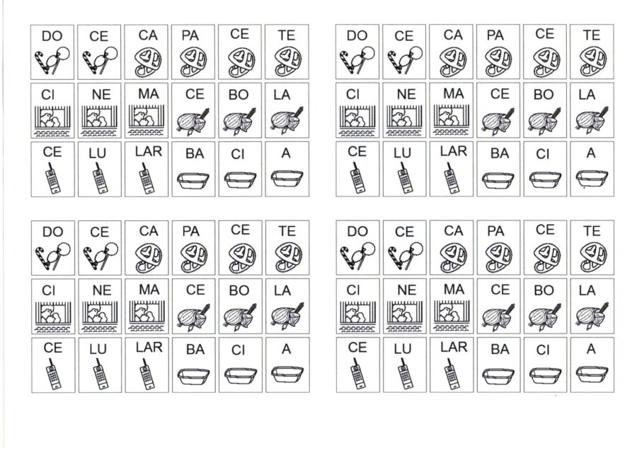 Sílabas para montar palavras CI CE