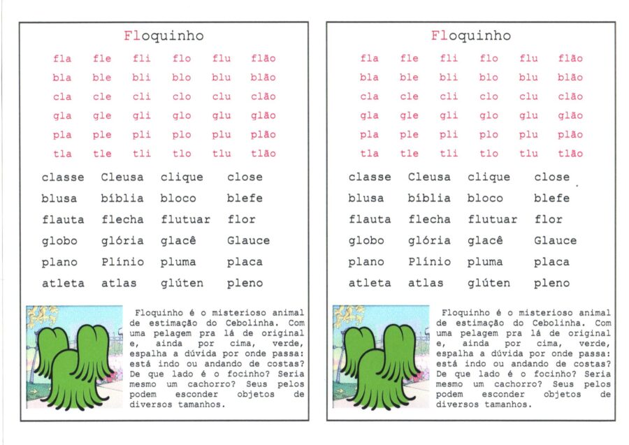 Dificuldades ortográficas-BLA CLA PLA TLA FLA GLA