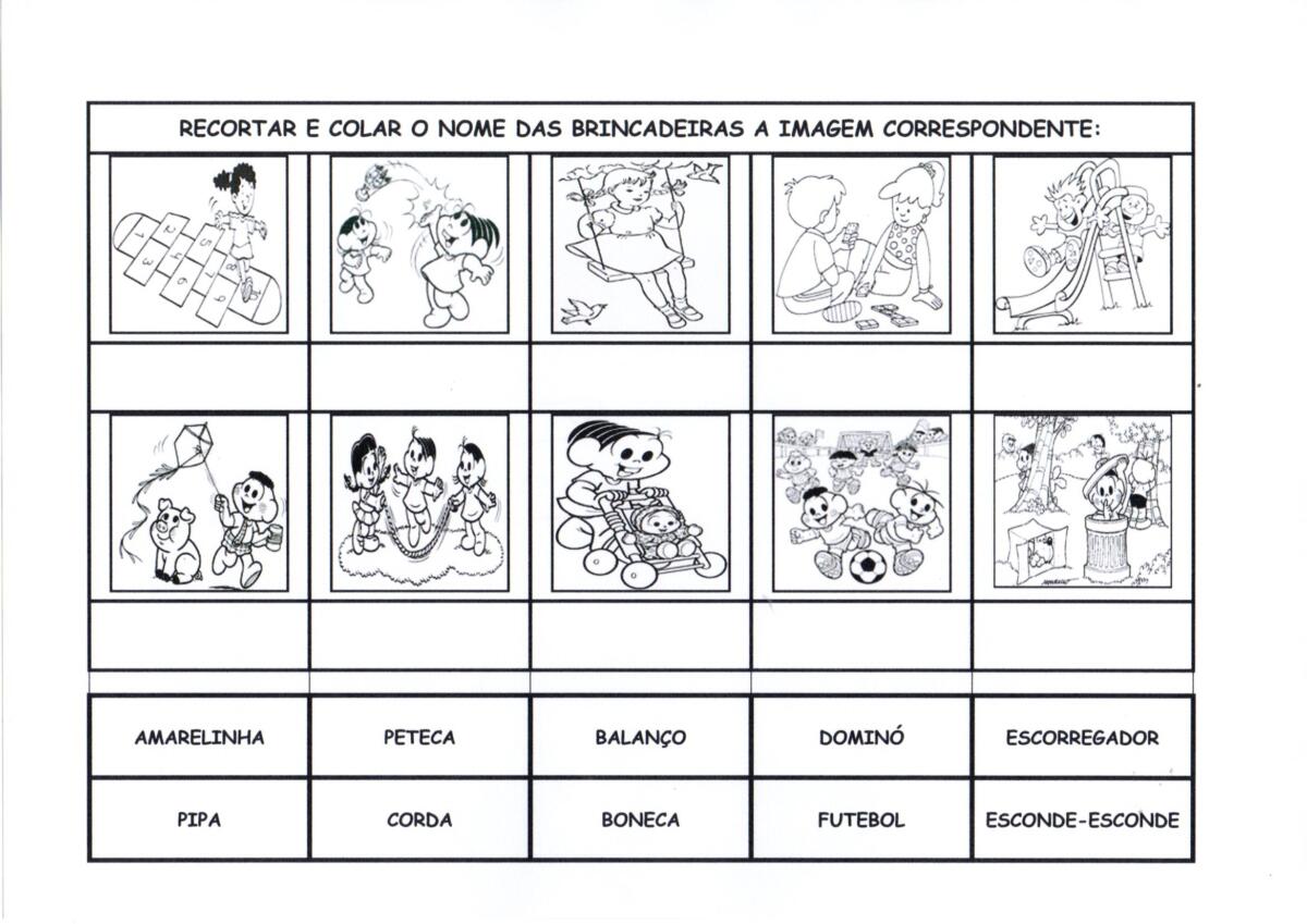 Figuras e Palavras de Brincadeiras