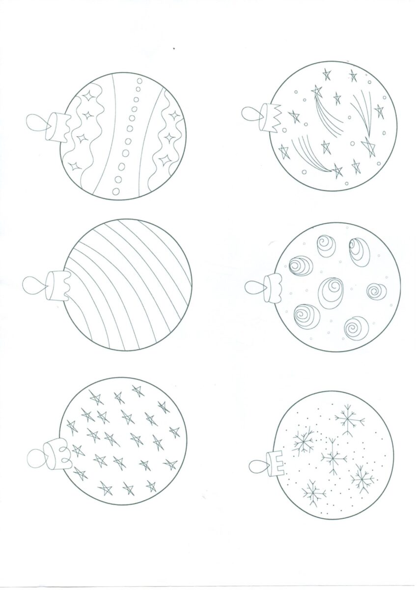 Bolas de Natal para árvores de papel-Folha 3