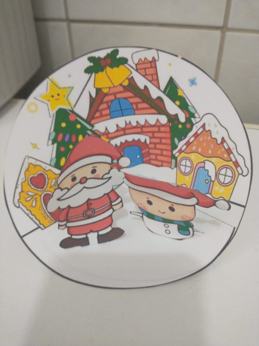Casinha de natal - modelo de como montar