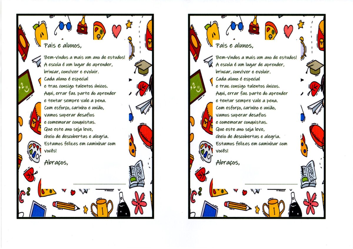 Mensagem de Boas-Vindas aos alunos 2