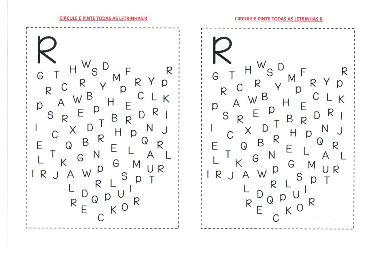 Circule as letras-Letra R
