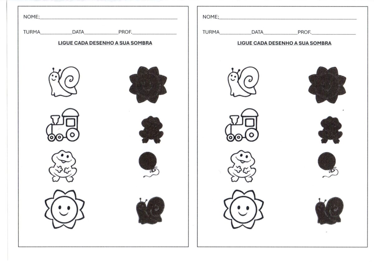 Ligue o desenho à sombra