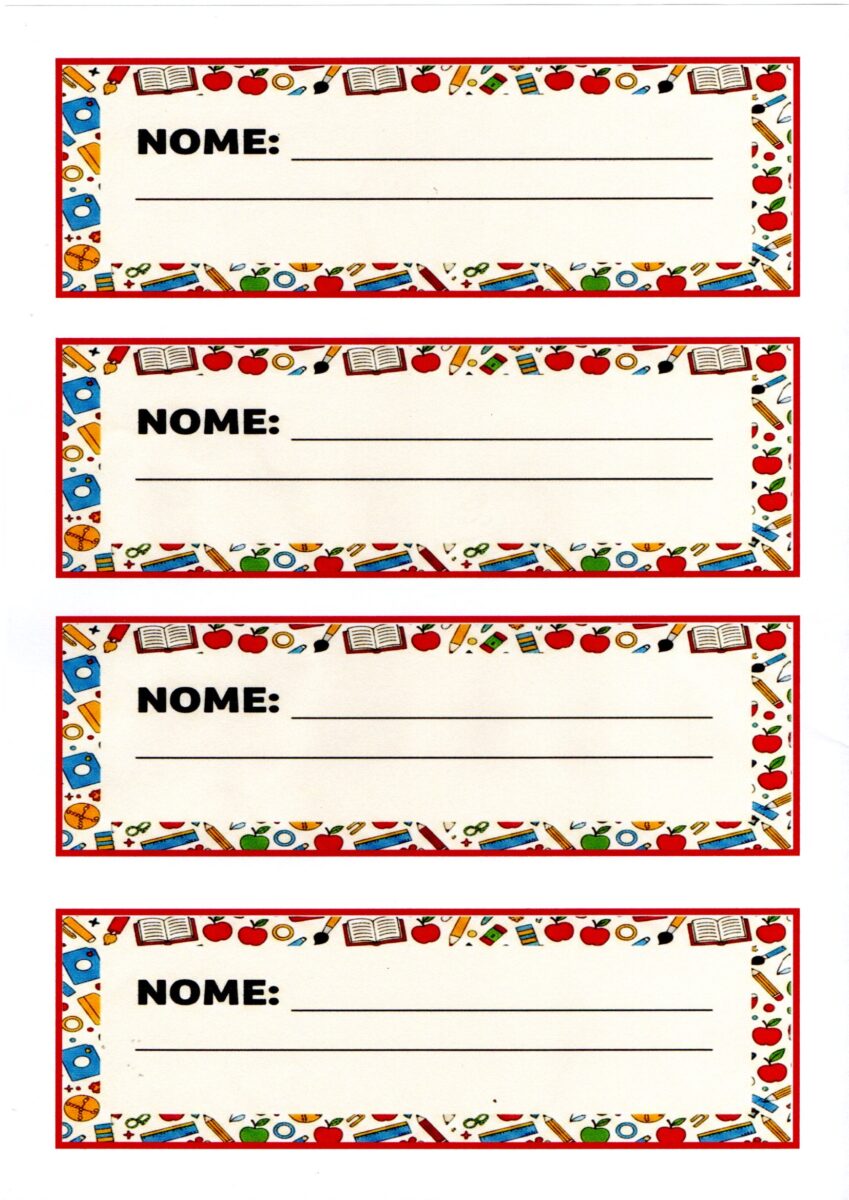 Crachá escolar de mesa 1