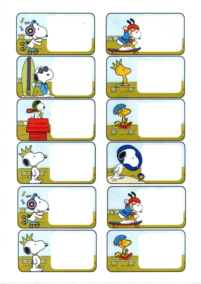 Crachá escolar de Passeio para início de ano-Snoopy
