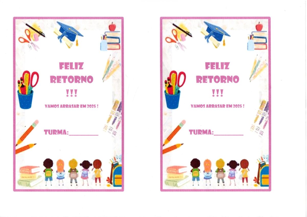 Feliz retorno-Capa de caderno