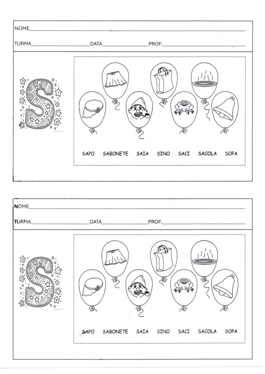 Atividade de Leitura-Letra S