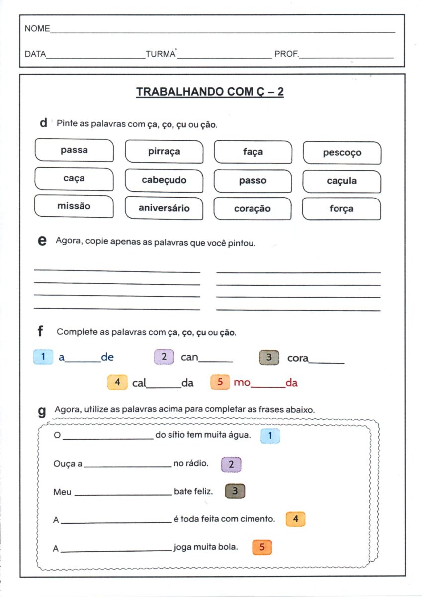 Ortografia Letra Ç-Parte 2
