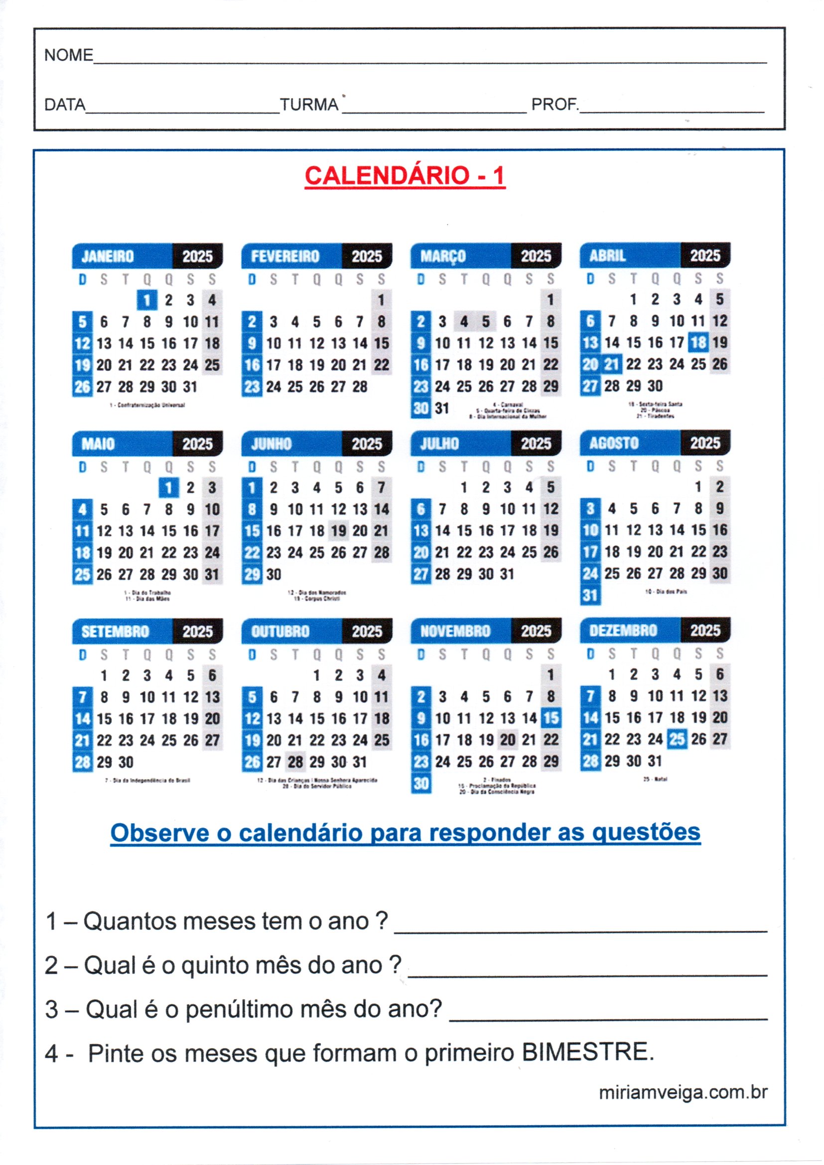 💖Atividade com Calendário de Maio 25-1 · Alfabetização Blog