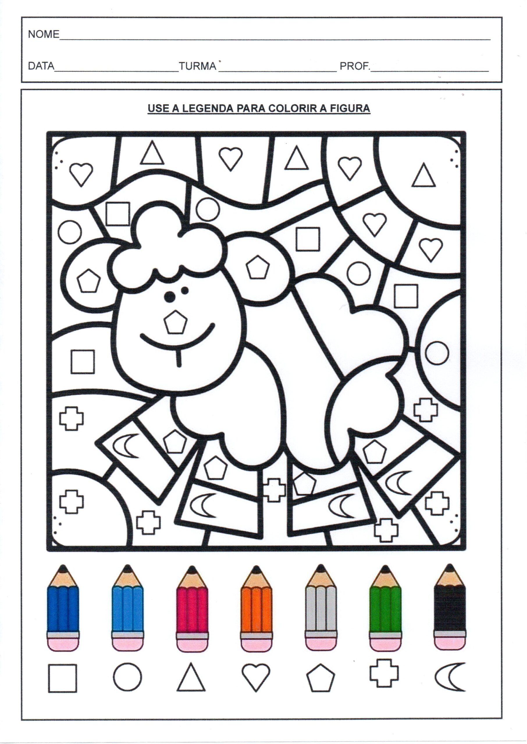 💖Atividade de Pintura com Legendas 1 · Alfabetização Blog