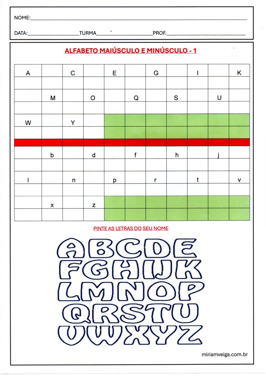 Conhecendo o Alfabeto 1