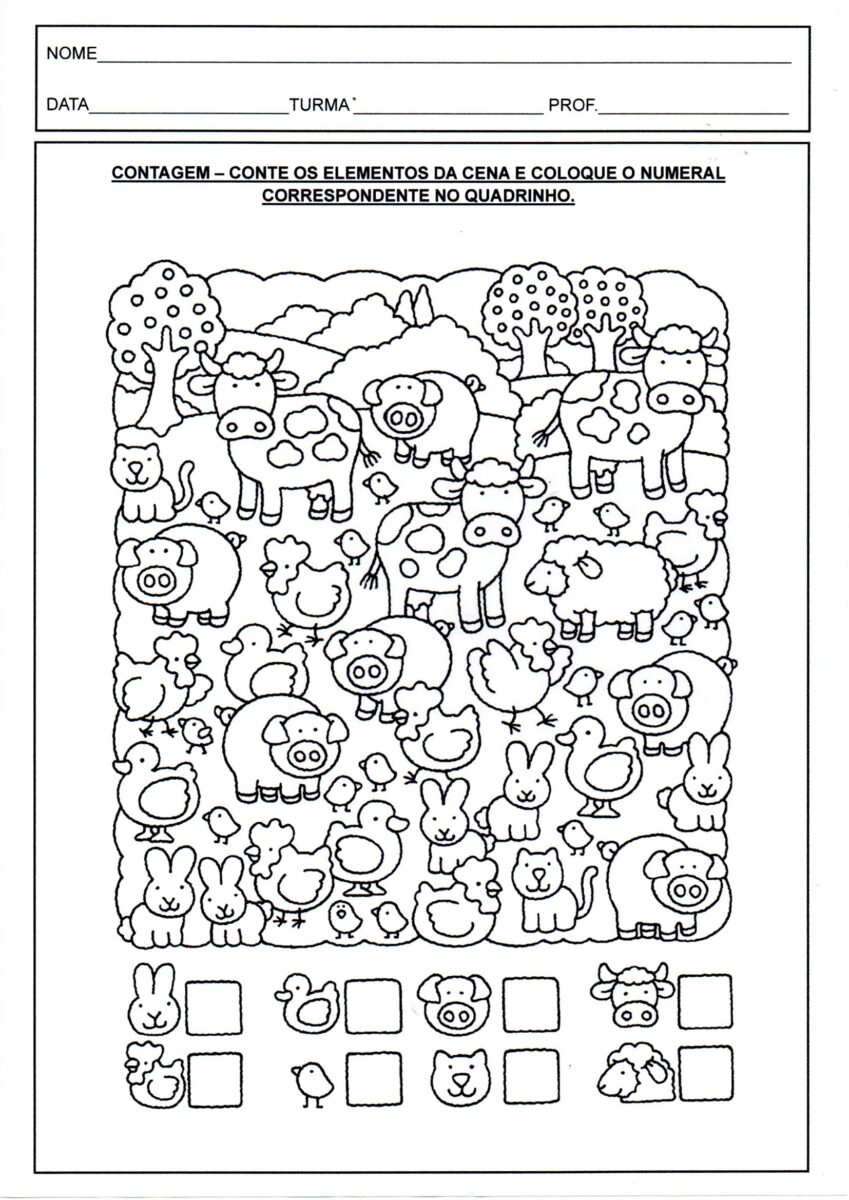 Contagem-Conte os elementos da cena