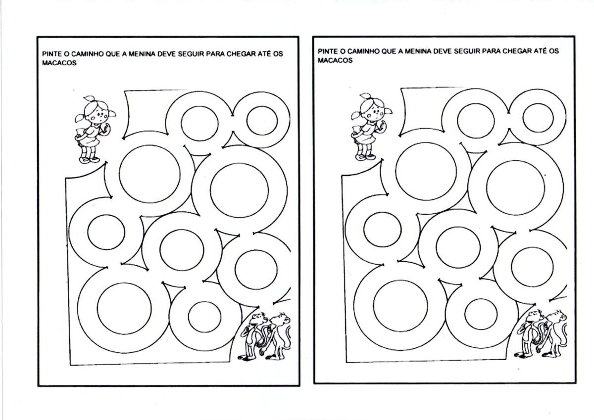 Labirinto-Leve a menina até os macacos