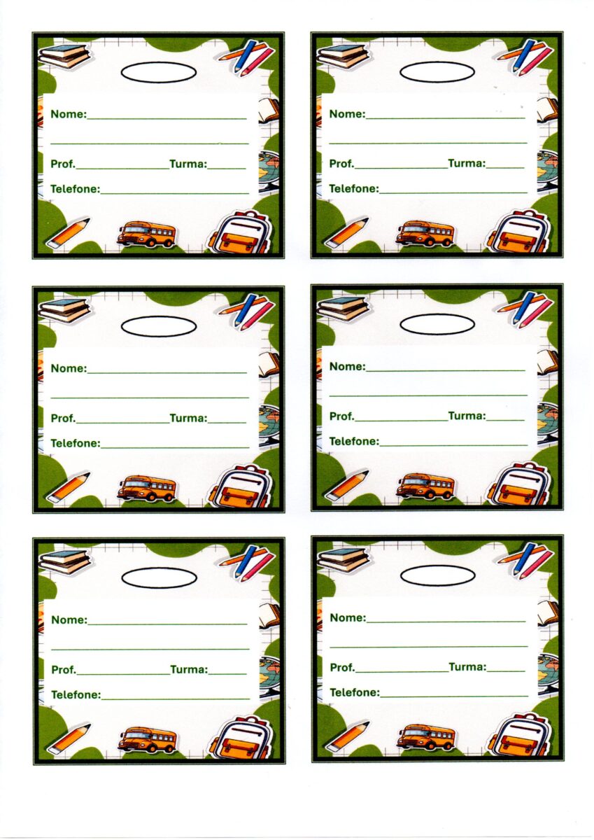 Crachá escolar de pendurar 3